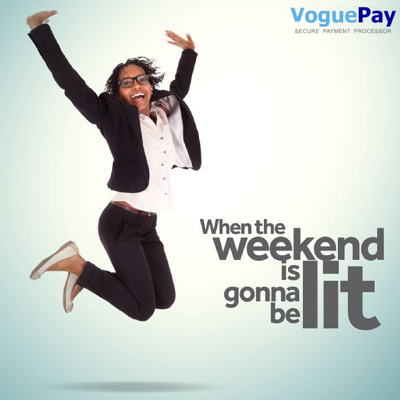 voguepay's tweet photo. An #Illimitable weekend in play...Retweet & Like to describe how excited you are the weekend is finally here. For us 💃😆
#TGIF https://t.co/sF4K4VYiAO