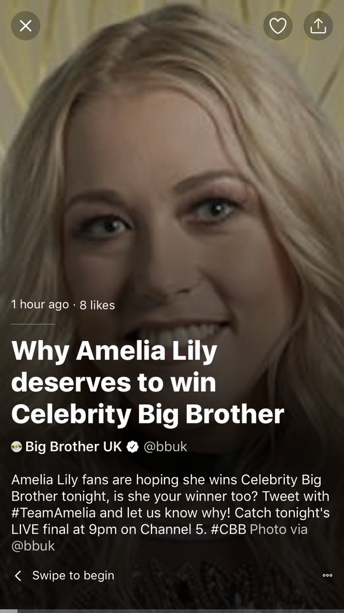 AmeliaLilyOffic's tweet photo. ⚡️@TwitterMoments⚡️ Why Amelia Lily deserves to win Celebrity Big Brother. VOTE NOW 6 50 58 01 📱// 090 20 44 58 01 ☎️ #CBBAmelia #CBB @bbuk https://t.co/RQLxvhbCyh