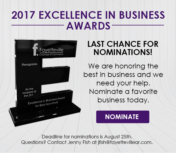 chamberfay's tweet photo. Today's your last chance to send in nominations for the 2017 Excellence in Business Awards! It only takes 5 minutes: https://t.co/JOBPi8xeGm https://t.co/sJ8dteaaM8