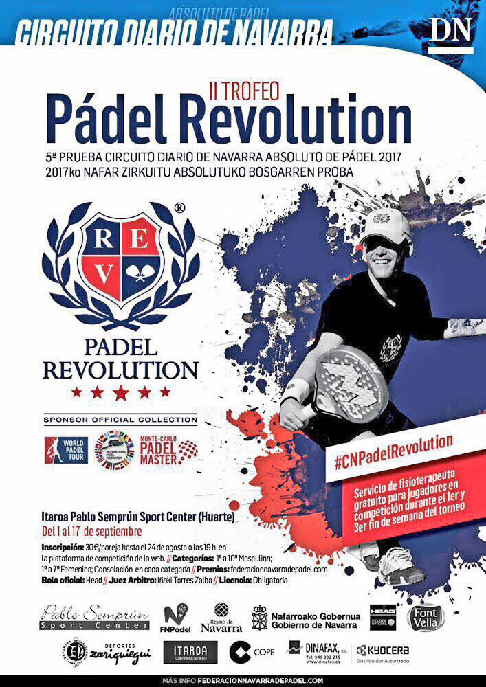 Hoy a las 18h en <a href="/ItaroaPabloSemp/">Itaroa Pablo Semprún</a> sorteo público de la 5 Prueba Circuito DN - Trofeo <a href="/PadelRevolution/">Padel Revolution</a> ¡Mucha suerte a todos los inscritos!😉