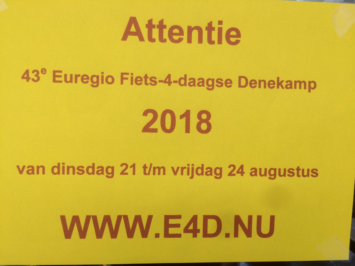 Om alvast in uw agenda te noteren!