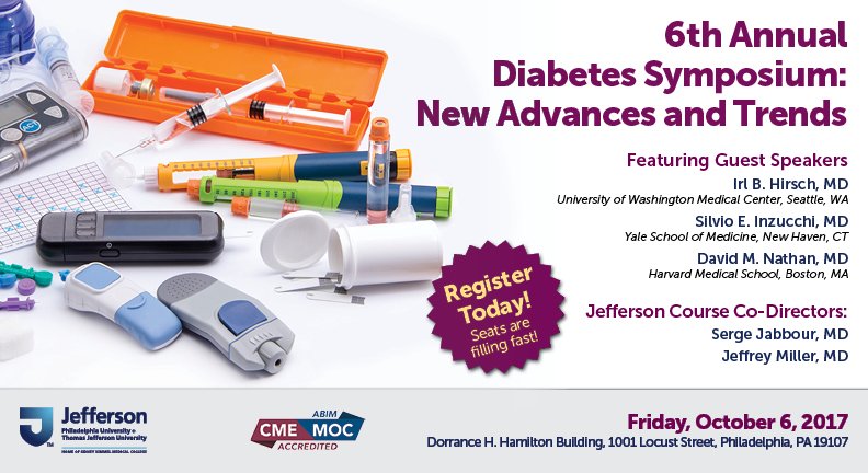 JeffCME's tweet photo. Join us for the 6th Annual Diabetes Symposium: New Advances and Trends on Oct. 6th - Info at https://t.co/SQNQIQLKSR https://t.co/kFPmxHFhjf