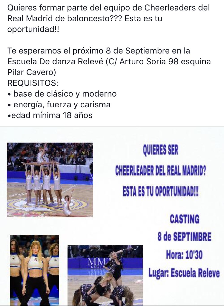 lopezinak's tweet photo. Las #RMCheers quieren ampliar su grupo, así que si estás interesada y cumples los requisitos no dudes en intentarlo 👏👏👏💪💪 https://t.co/ztc0PnMeeu