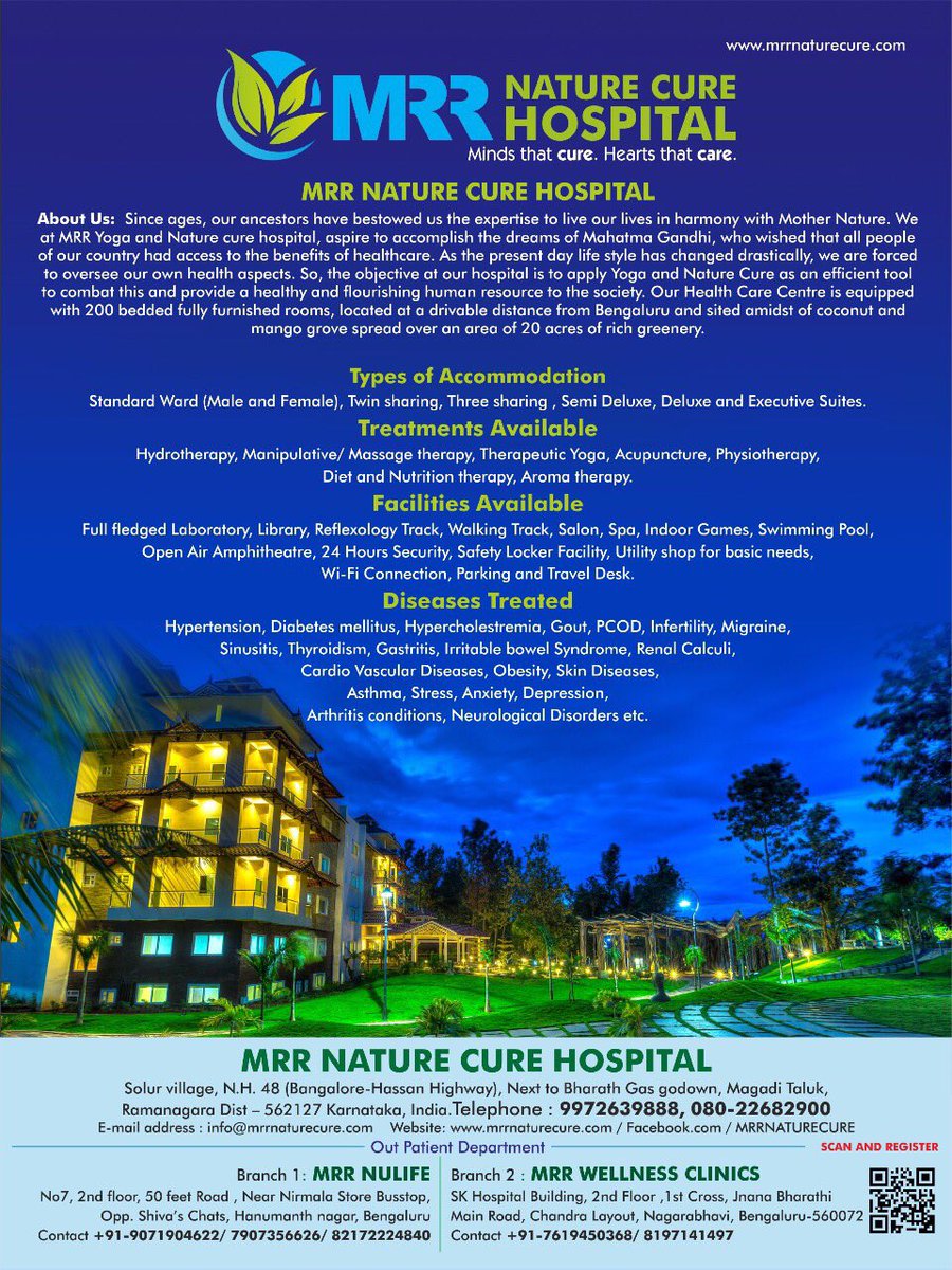 chethanmrr's tweet photo. MRR Yoga and Nature Cure Hospital for stress and life style diseases https://t.co/uqRtWttwTc
