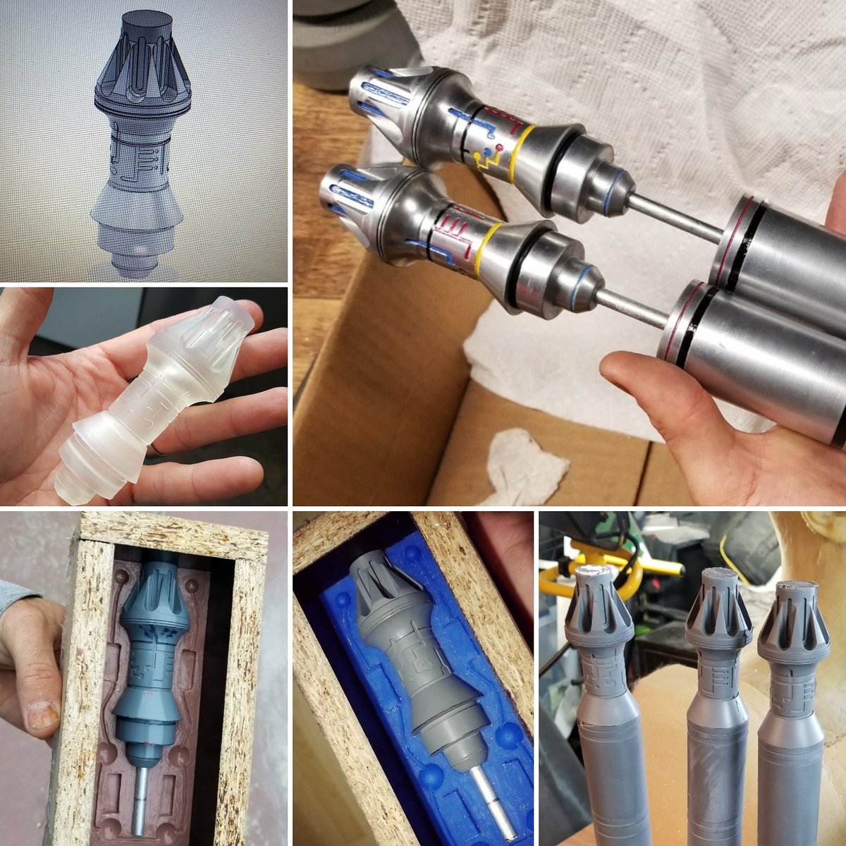 GordonTarpley's tweet photo. From 3d model to resin parts using @autodesk @formlabs @SmoothOn & @alclad_2
#StarWars #R2D2 #Maker #Fusion360 #GTprops #3dPrinting #Form2 https://t.co/3pGPLP4N77