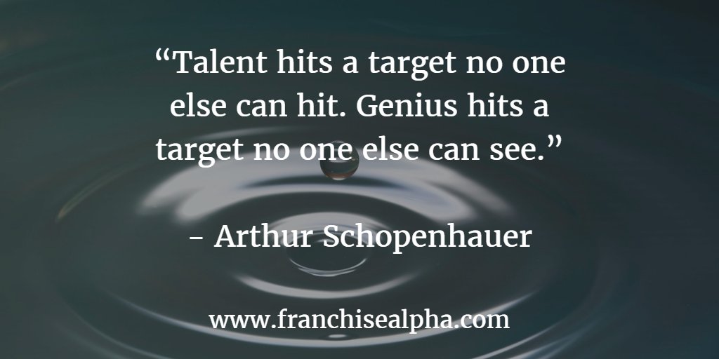 FranchiseAlpha's tweet photo. “Talent hits a target no one else can hit. Genius hits a target no one else can see.”
 
- Arthur Schopenhauer https://t.co/5nighKtwB5