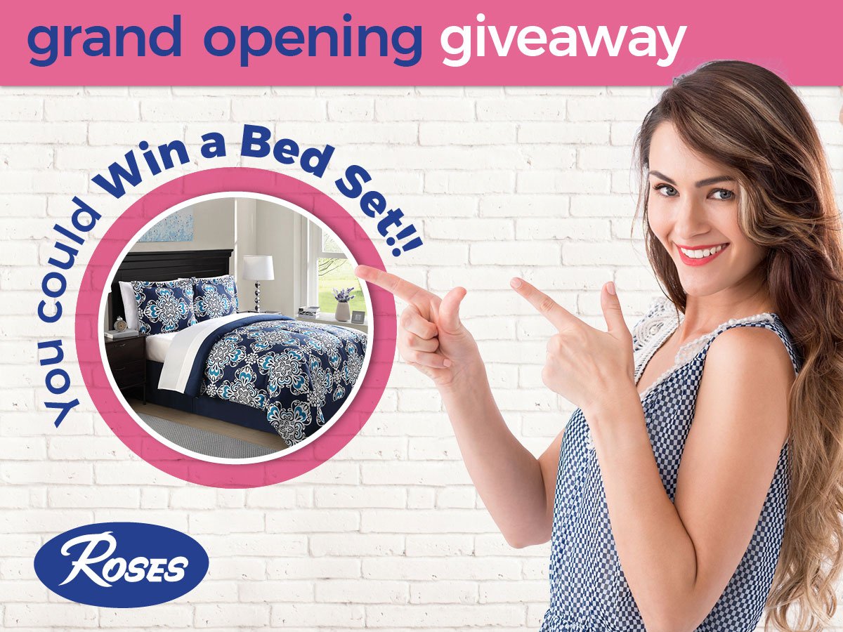 RosesStore's tweet photo. Roses is giving away prizes during our store Grand Openings! To see if there is one near you, check out our FB page: RosesDiscountStores https://t.co/lnbrnbEsaF