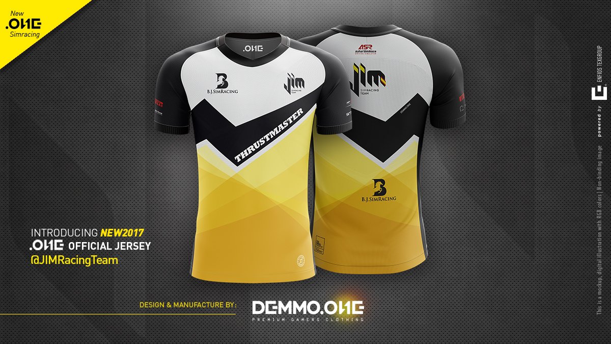 DEMMO_ONE's tweet photo. The #Original &amp; #Exclusive @JIMRacingTeam jersey!🔥🔥🔝🔝#Simracing #simracers 🔶 Let’s do that #demmoONE #eSports https://t.co/Cv2eqzyENt