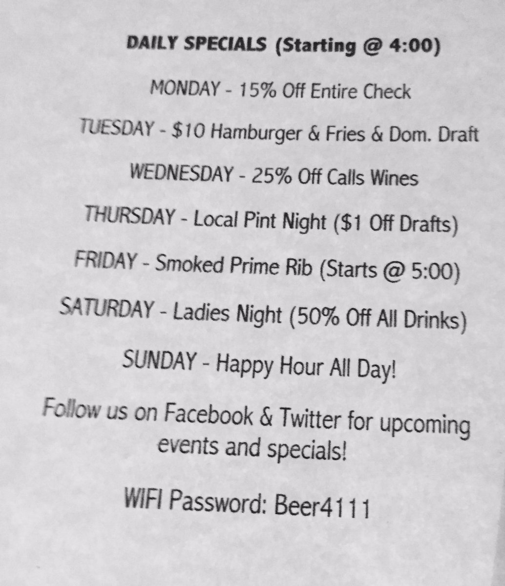 IronRailTavern's tweet photo. New #DailySpecials menu out now! #IRT https://t.co/ylEMNcMo4B