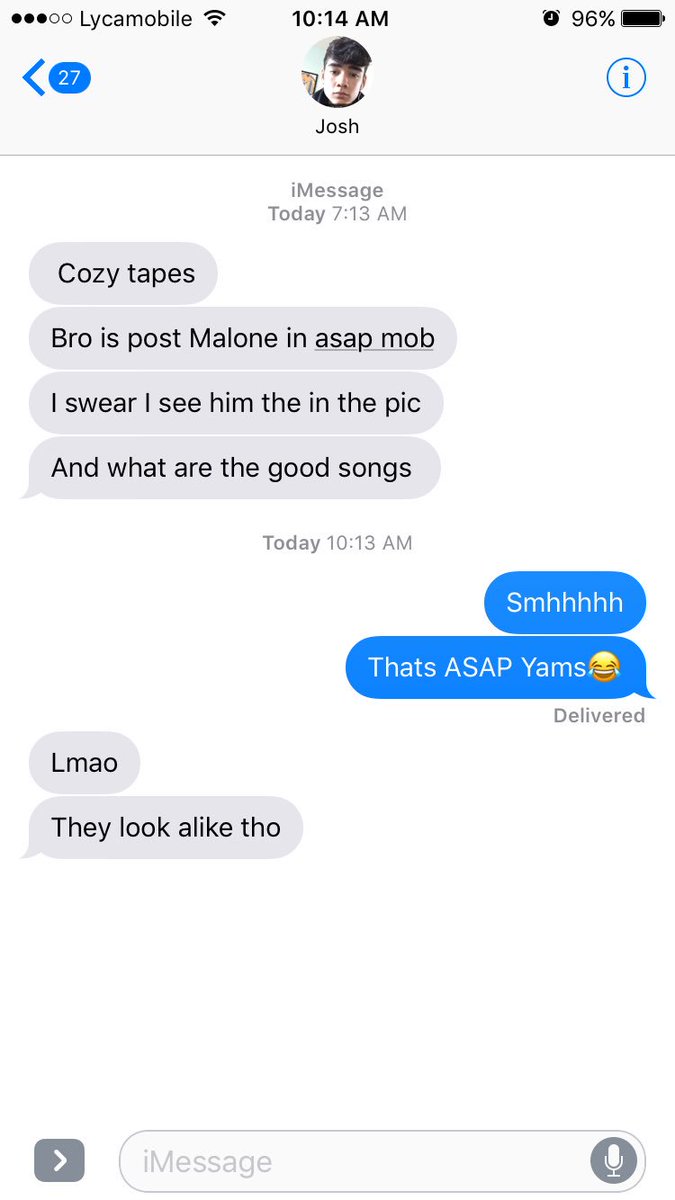 6godofsanramon's tweet photo. When you mix post malone up with A$AP Yams... @JoshTjan https://t.co/EoBHQ9ktxC
