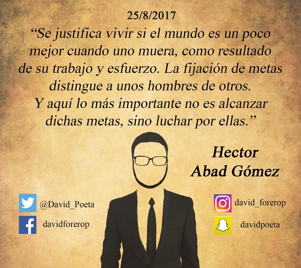 david_forerop's tweet photo. #EnMemoria de Héctor Abad Gómez

#FraseDelDia en #FrasesConDavidPoeta

#BuenViernes en compañía de #HectorAbadGomez #DavidPoeta #DavidForero https://t.co/mi0aRsUfXH