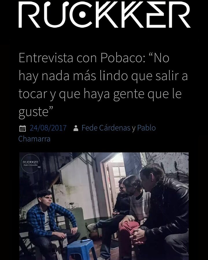 HOY TOCAMOS! en <a href="/cheyoteavise/">che Yo te Avisé</a> 
Les compartimos nota que nos hicieron <a href="/ruckker86/">Rückker</a> 

ruckker86.com.ar/entrevista-con…

#NoNosVamosACansarJamas