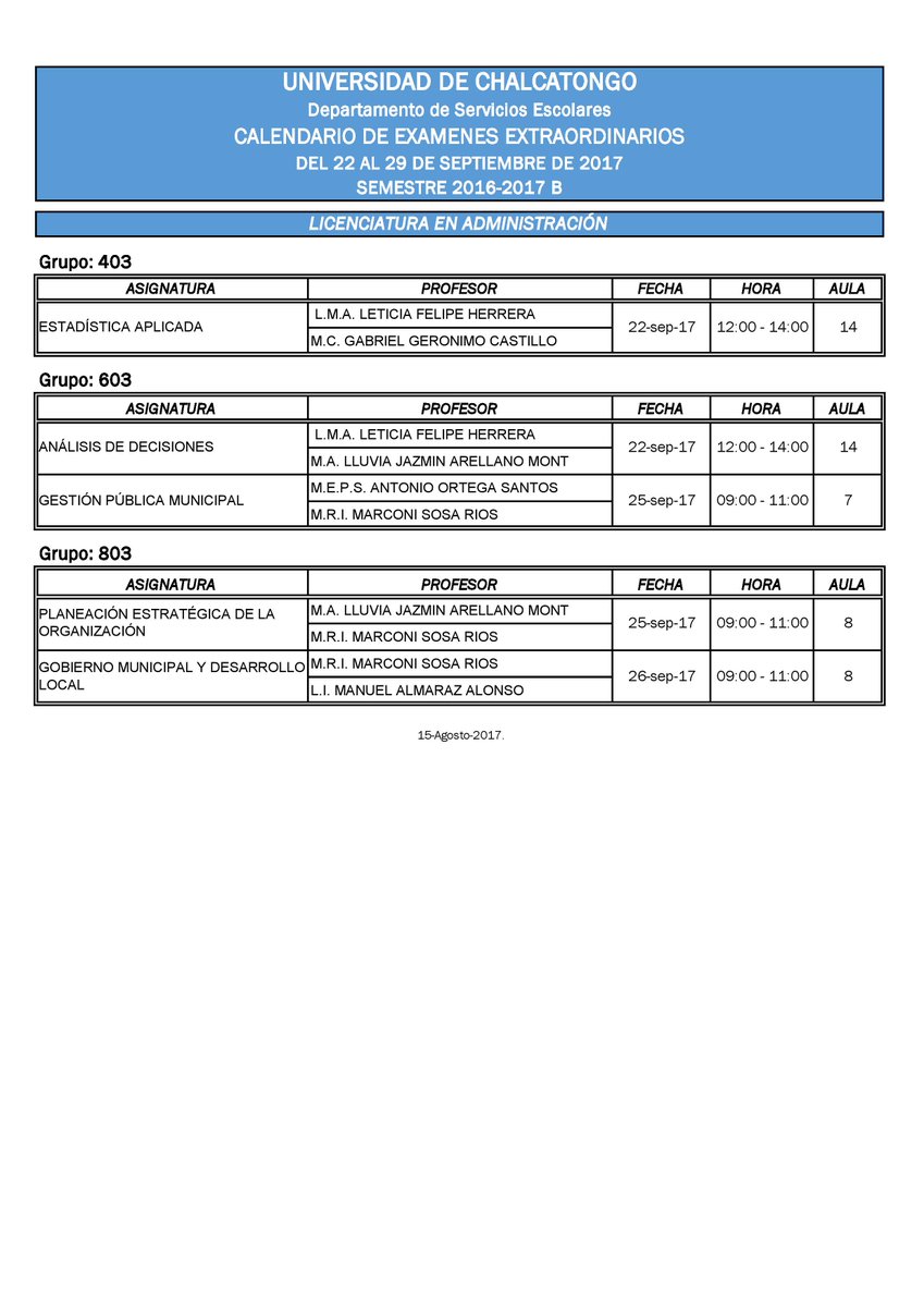 UNICHA_SUNEO's tweet photo. Atención estudiantes, ya está disponible el calendario de exámenes extraordinarios.
Lo podrán descargar en https://t.co/ijIpUlIAS8 https://t.co/E0WlTVwgVG