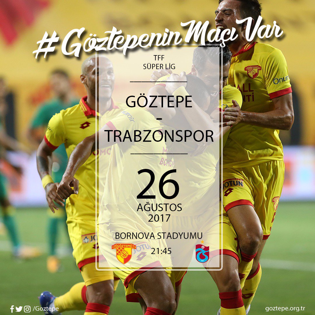 Bugün 26 Ağustos 2017 #GöztepeninMaçıVar