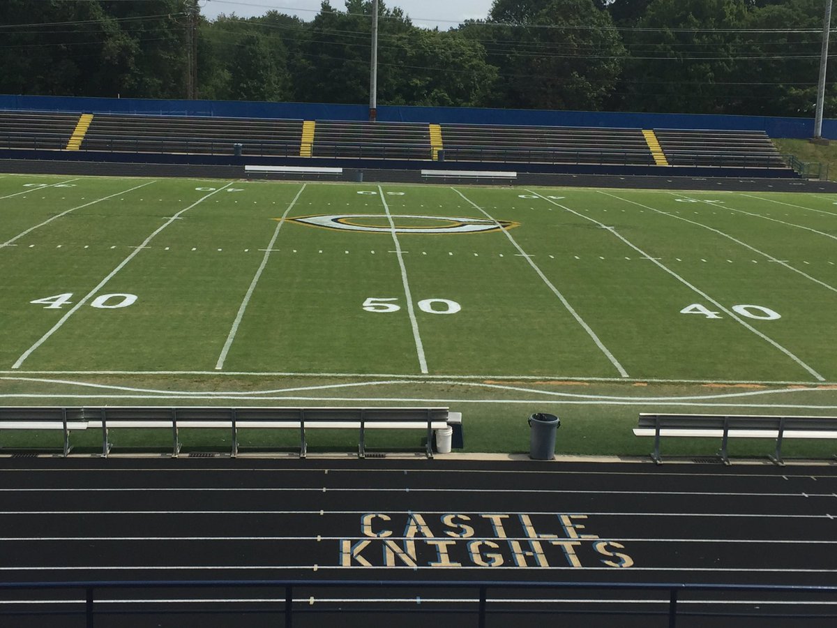 CastleAthletics's tweet photo. A little over 6 hours until the @Castle_Football home opener vs New Albany. The field is ready. Are you? https://t.co/wrWkAh4Xri