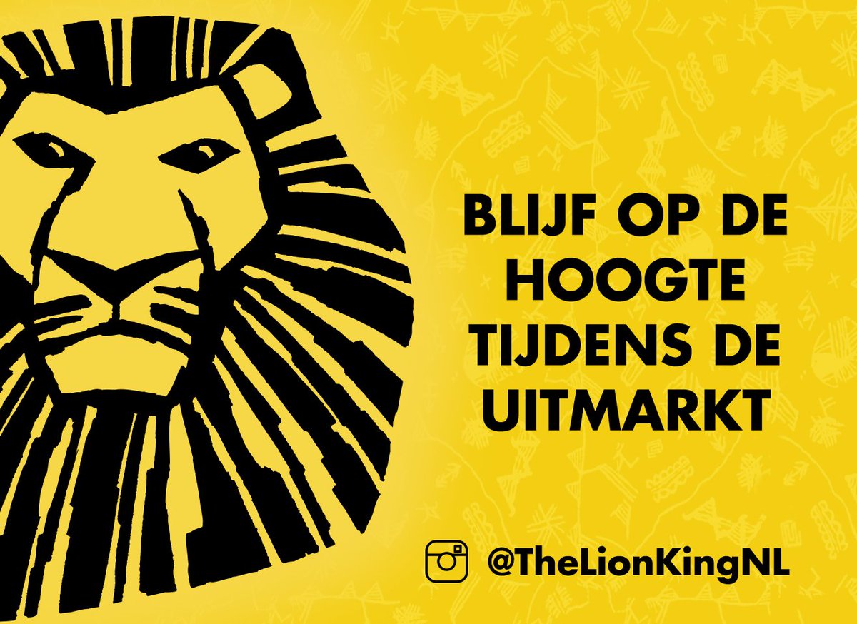 The Lion King (@thelionkingnl) on Twitter photo Benieuwd hoe de cast zich voorbereidt voor de Musical Sing-a-Long? Volg dan het Instagram-account van <a href="/TheLionKingNL/">The Lion King</a> instagram.com/thelionkingnl Benieuwd hoe de cast zich voorbereidt voor de Musical Sing-a-Long? Volg dan het Instagram-account van <a href="/TheLionKingNL/">The Lion King</a> instagram.com/thelionkingnl