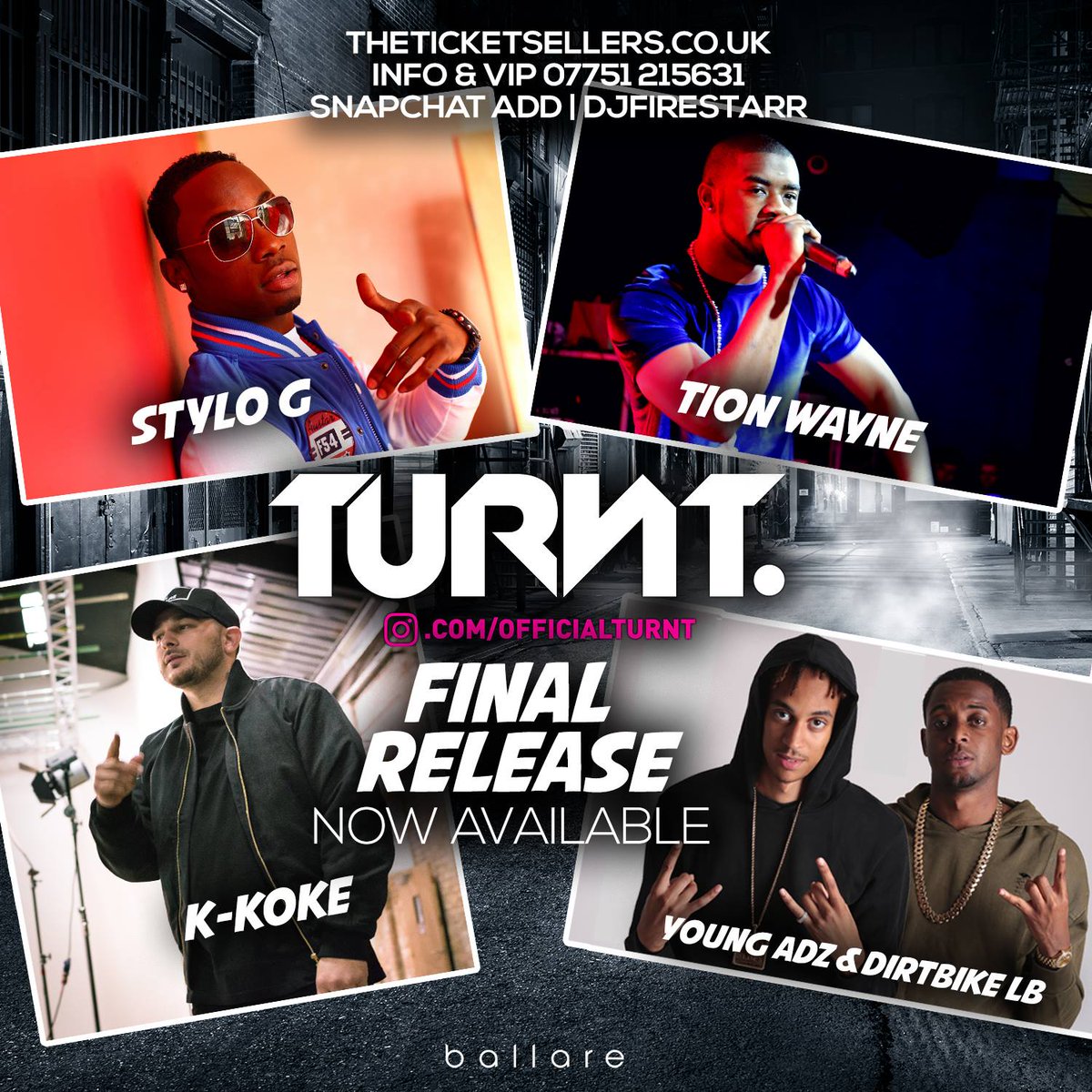 DjFirestarr's tweet photo. SUNDAY BANK HOL CAMBRIDGE BALLARE =  @Stylog @TIONWAYNE @KokeUSG @YoungAdz1 @DIRTBIKE_LB 
SHELLING!
TIXS | https://t.co/s6erM8vjPP https://t.co/W9d4YGRsvu