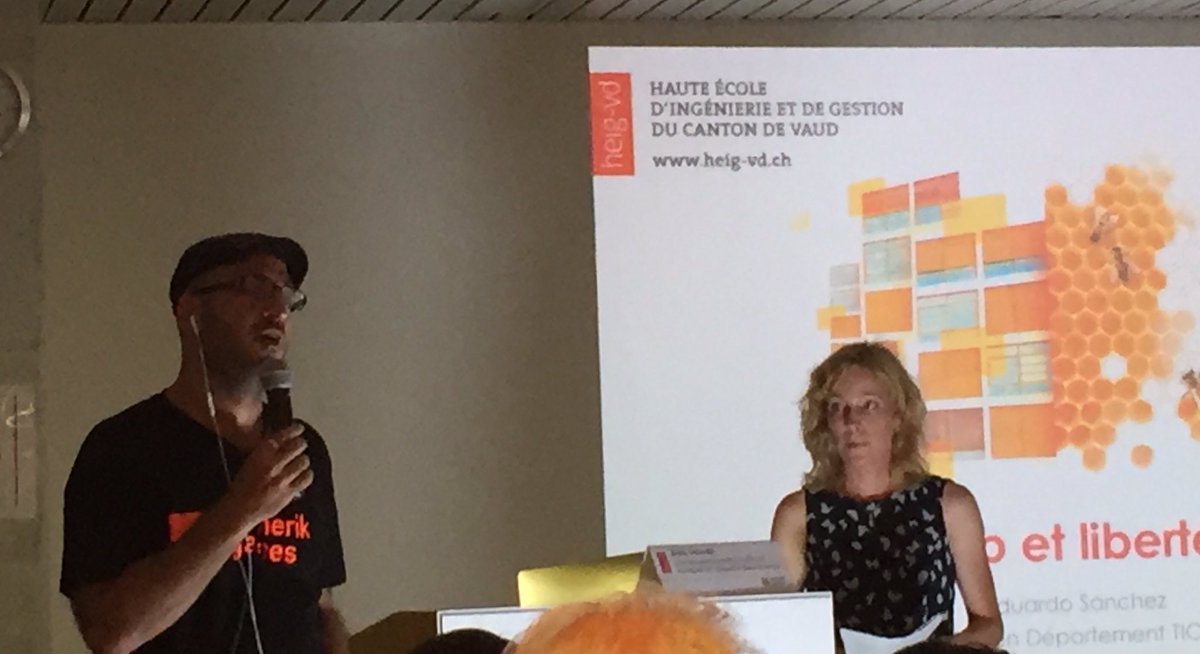 N_Tripet's tweet photo. . @numerikgames l'unique festival en Suisse dédié au numérique débute par des conférences destinées aux pros du digital ;) #ng17pro @heigvd https://t.co/8efjYQRkeY