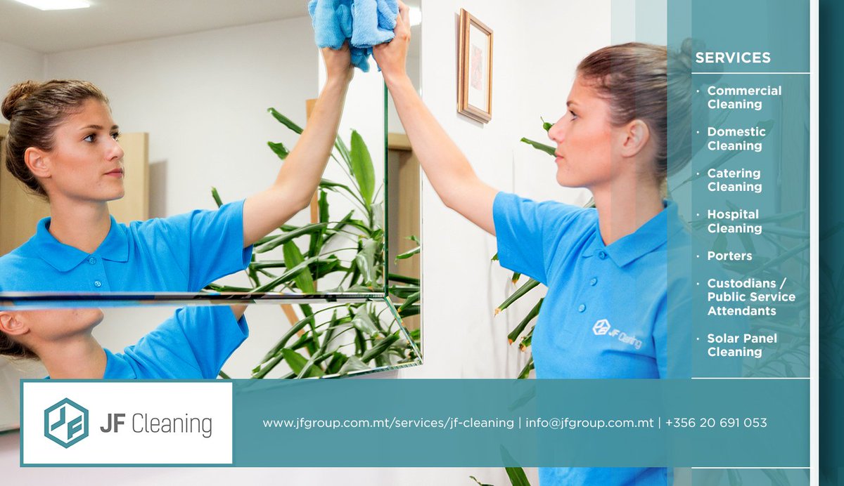 JFGroupMalta's tweet photo. #JFCleaning offers a variety of #cleaning #services for both #domestic and #commercial purposes → https://t.co/00wQJbzB42
#Malta #JFGroup https://t.co/TcZm5D0s3h