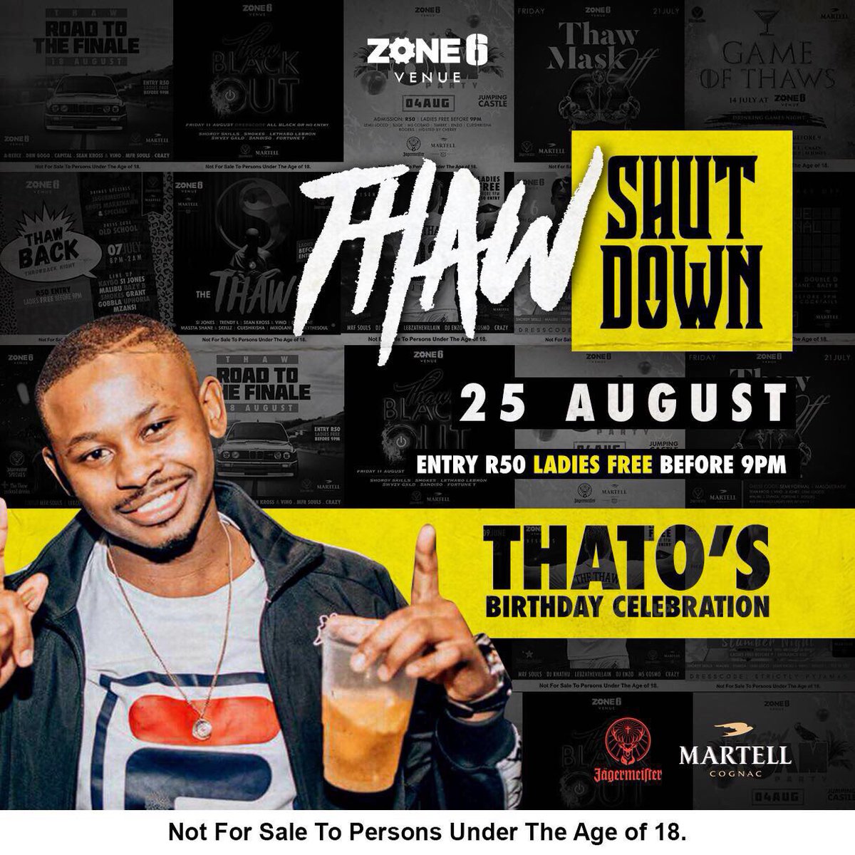 malaza_palesa's tweet photo. LITUATION TONIGHT🔥💯
Last one for the season🙌, let's make it POP🍾🍾🍾🍾💃💃💃

#ThawShutDown ❄️🚫 https://t.co/PsdMGe3EXW