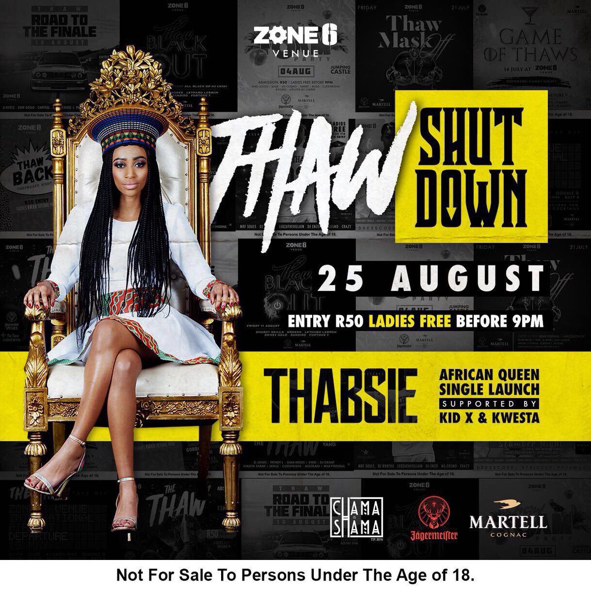malaza_palesa's tweet photo. LITUATION TONIGHT🔥💯
Last one for the season🙌, let's make it POP🍾🍾🍾🍾💃💃💃

#ThawShutDown ❄️🚫 https://t.co/PsdMGe3EXW