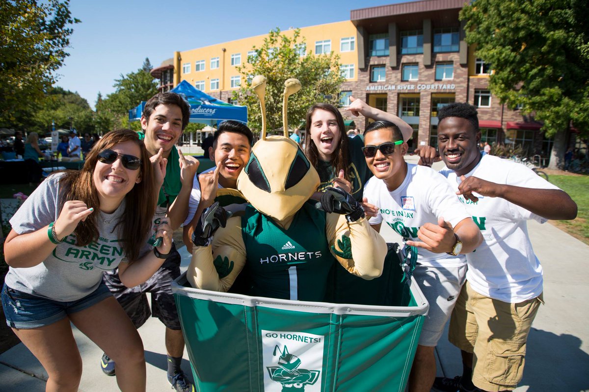 sacstate's tweet photo. Happy Move-In Day, Hornets! We can't wait to welcome our students moving in to res halls! #StingersUp https://t.co/p5Ogla7DGj