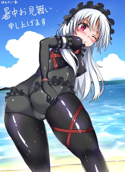 暑中(残暑)見舞いを兼ねて宣伝絵です～。夏感を出そうとしたらすごいミスマッチな背景に(笑)
こんな感じのゴスロリ少女が触手で大変な事になっちゃうCG集、好評発売中であります
https://t.co/xdqqnoLqyM 