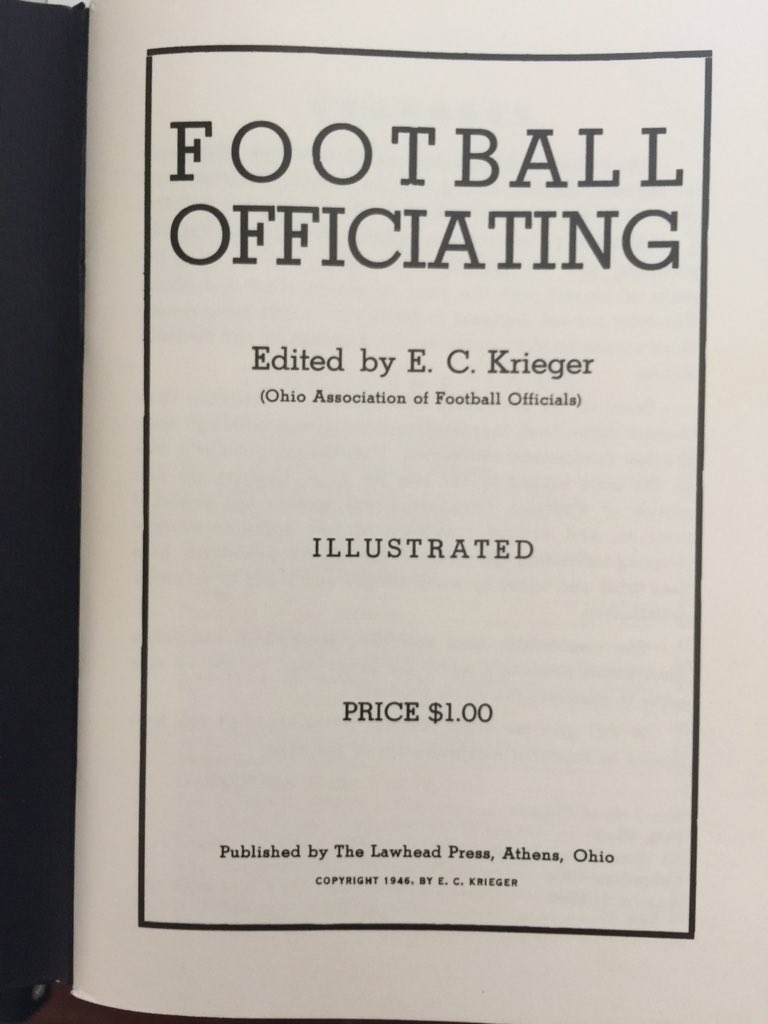 OHSAA Sports on Twitter "OHSAA FBF to 1933 an early football rules