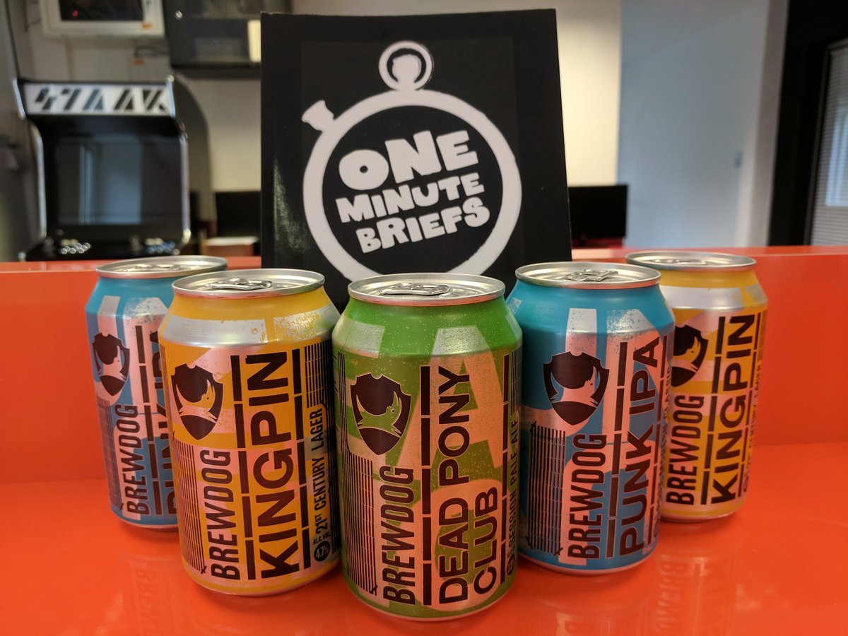 StaakStudio's tweet photo. Our @OneMinuteBriefs #ombook2 arrived and it's @BrewDog #beer #friday - win/win #oneminutebriefs #brewdog #deadpony #ipa #craftbeer #kingpin https://t.co/CVuJ8bMfY3