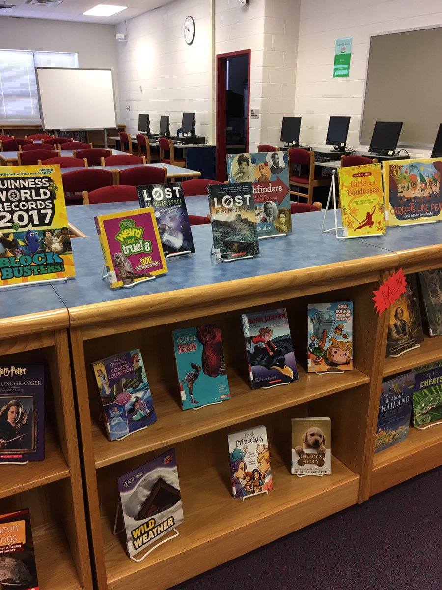 A few of the 400+new books flooding Freedom Hill's library shelves! #FHHighlights