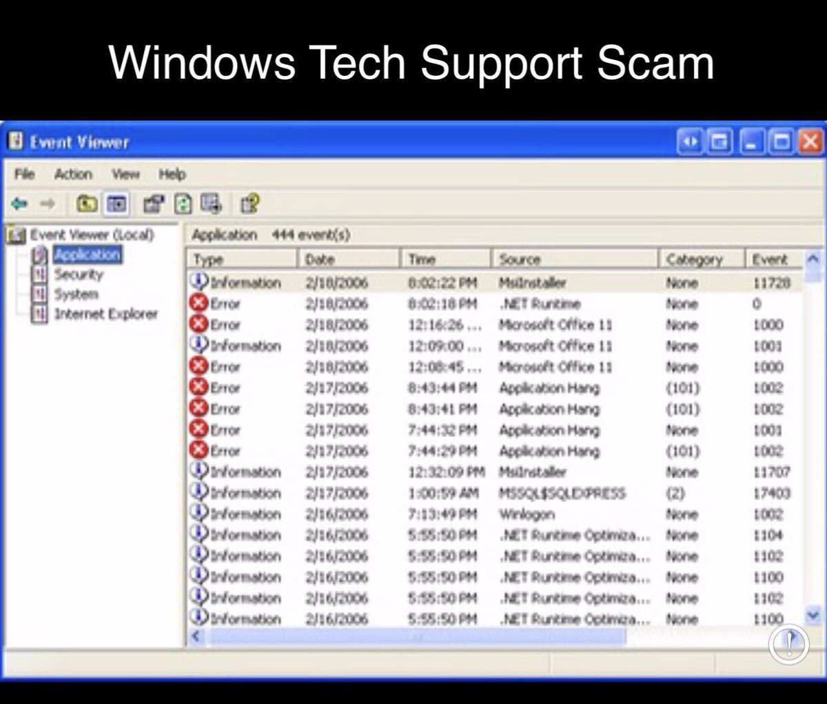 tatianaplatt's tweet image. Got a call from @Windows Tech Support saying my computer was sending Error Messages to @Microsoft #scam #eventviewer lifewire.com/how-to-spot-a-…