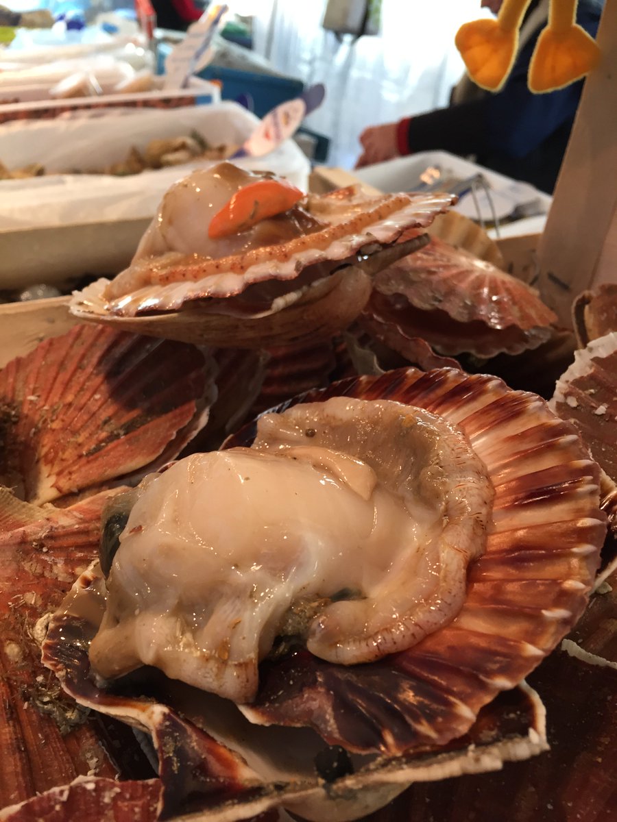 We came across these stunning #scallops on our #marketadventure in #Paris. Join us in #Tuscany as local farmers lead us to more local gems