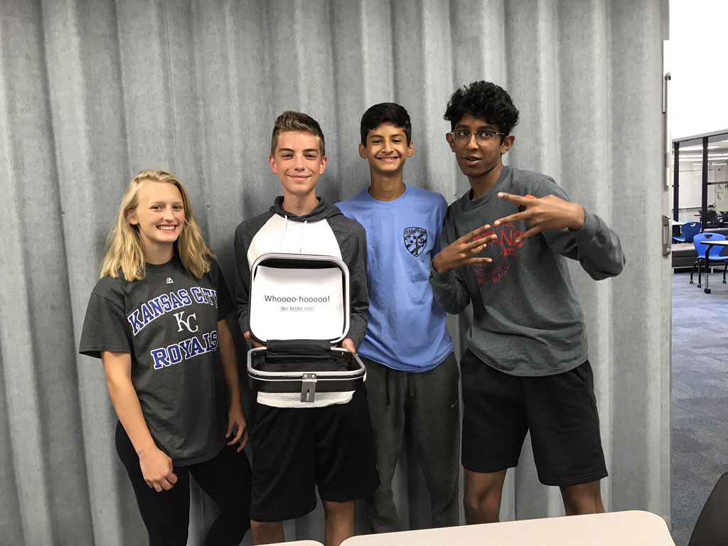 mrswarner_wths's tweet photo. Don't you wish your library was hot like mine?  Breakout box winners House 2 @OakParkHS @northmenslmc https://t.co/MGkEVTJr7J