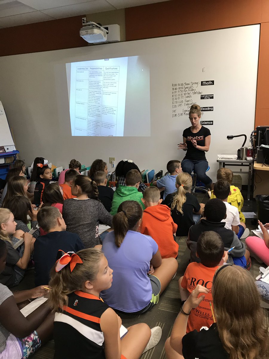 MrsGerenPC's tweet photo. Town Hall meeting this morning as @PCMrsShaw goes through our 4th grade economy rules/expectations. Excited to get started in Gerenville. 💰 https://t.co/yBJNQemogJ