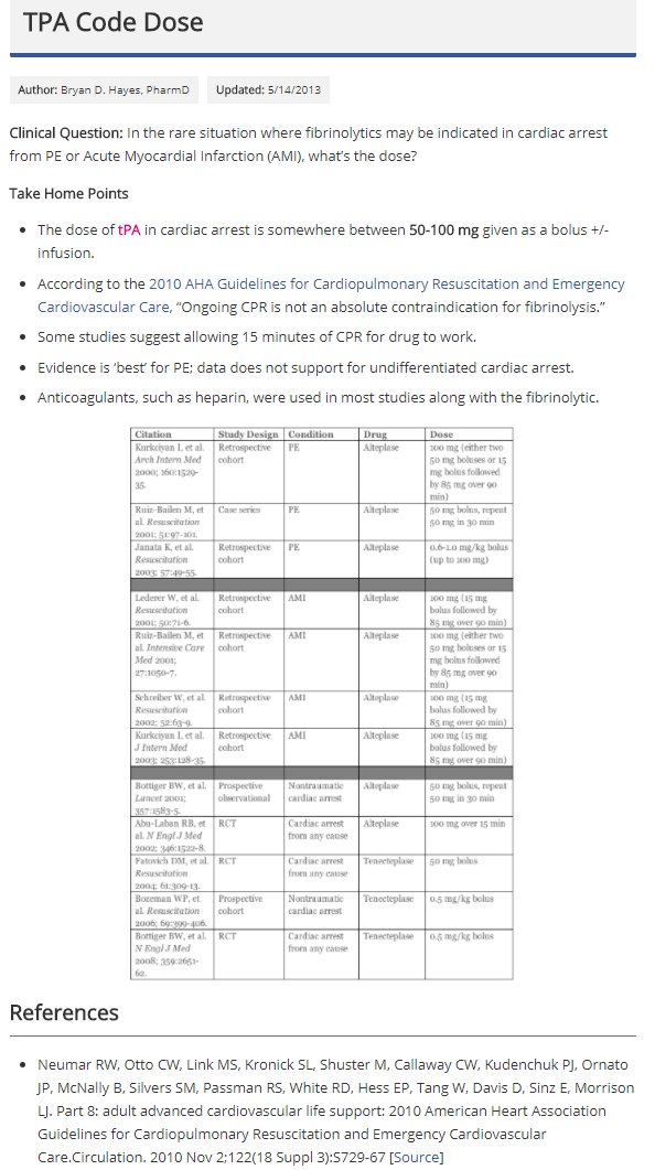 Tpa Dosing Chart