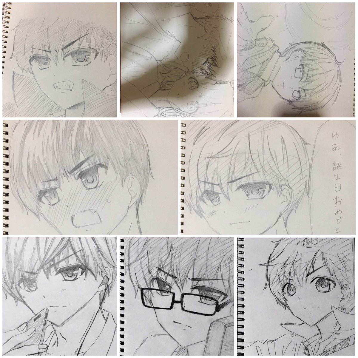 BeeRiii_'s tweet photo. お誕生日おめでとう
司くんごめんなさい...
絵が間に合わそうにないです、なので過去絵で今までの過去絵全部です...下手だったなあ私。この1年でちょっとは成長してると思いたい…!!

また今度司くんを遅れて載せます！

#城田司誕生祭2017 
#片翼のラビリンス 
#城田司 https://t.co/IuxRS6bNif