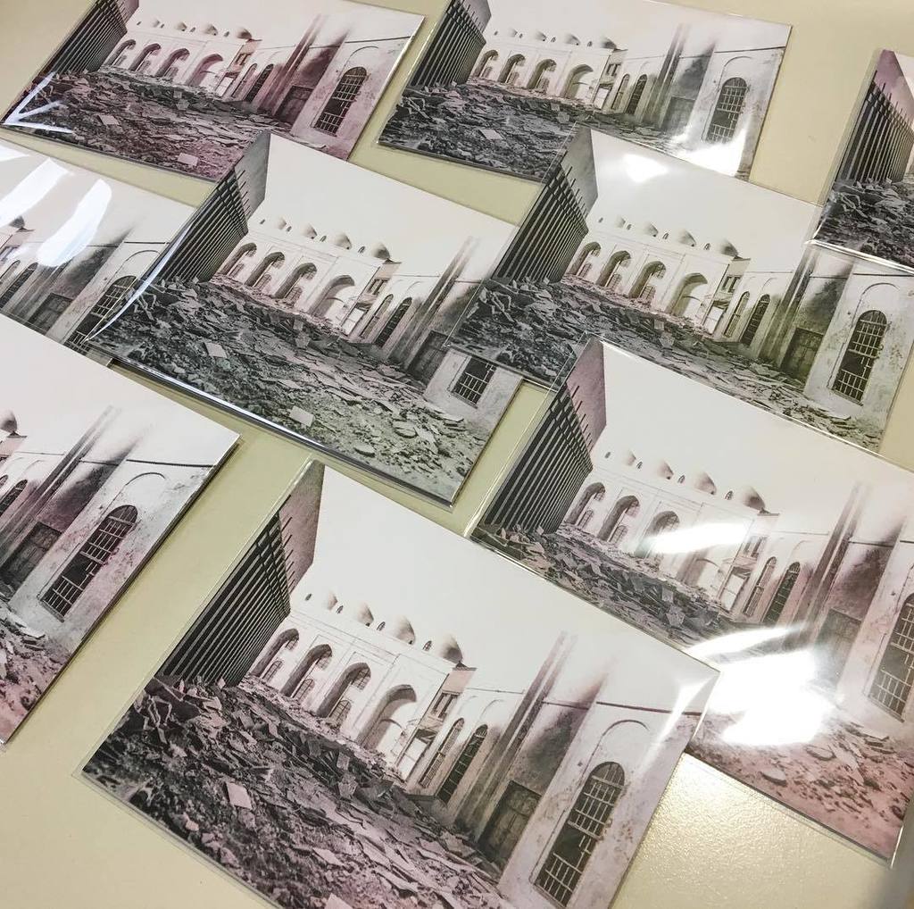 FACT_Liverpool's tweet photo. Fantastic risograph interpretation prints by @jotpaperco of @wafaabilal's work The Ashes Series: Al-Mutanabbi Stre… https://t.co/CR9On38ruv https://t.co/Ug0eKgdZk8