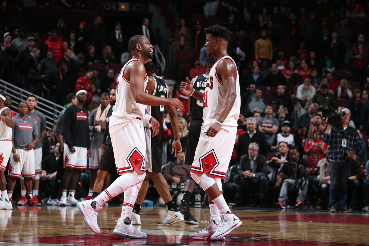 FanSidedNBA's tweet photo. #Jimmy_Butler squashes any #rumors of tension with Dwyane Wade https://t.co/0RhKXR57fA via @bullsbeatblog https://t.co/DkliTJFPLP