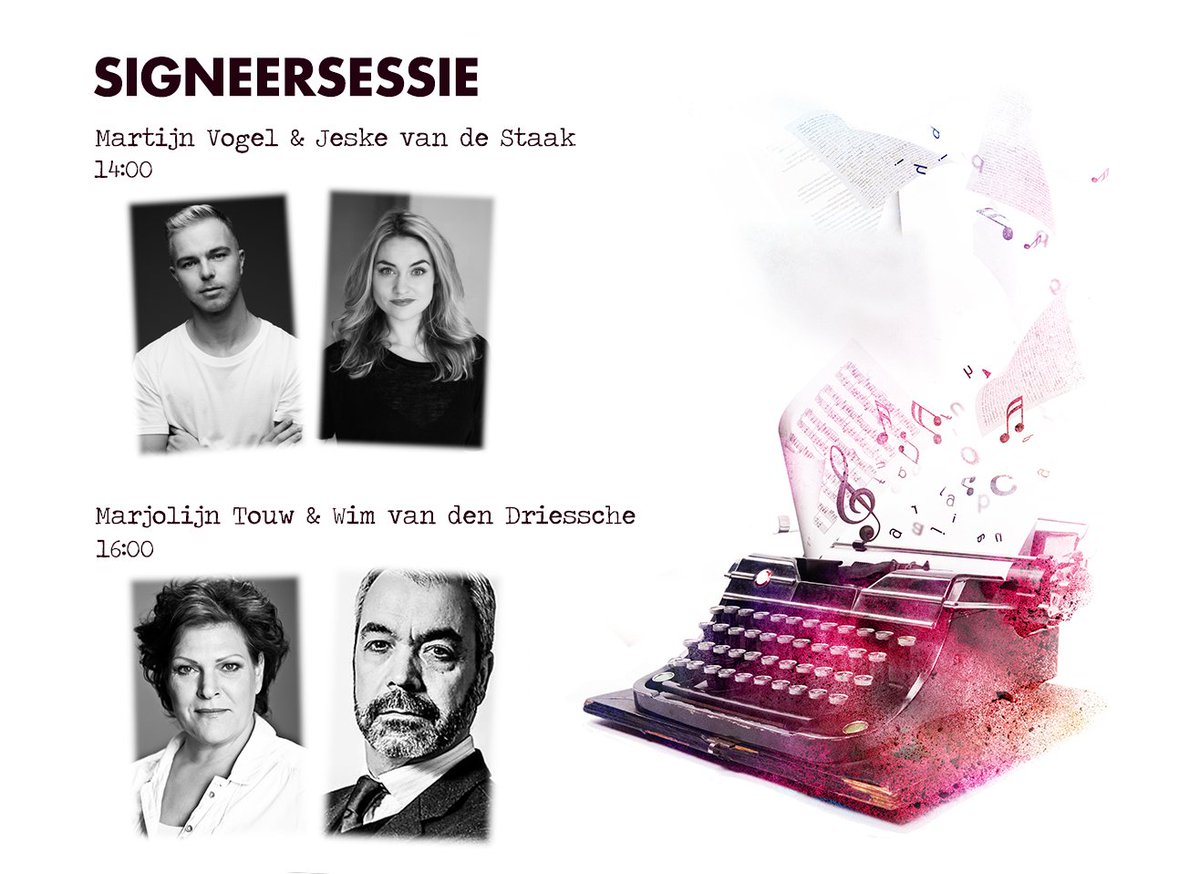 Vandaag komen Jeske en Martijn om 14:00 uur langs om te signeren en Wim en Marjolijn om 16:00 uur! Wie zien we daar?
