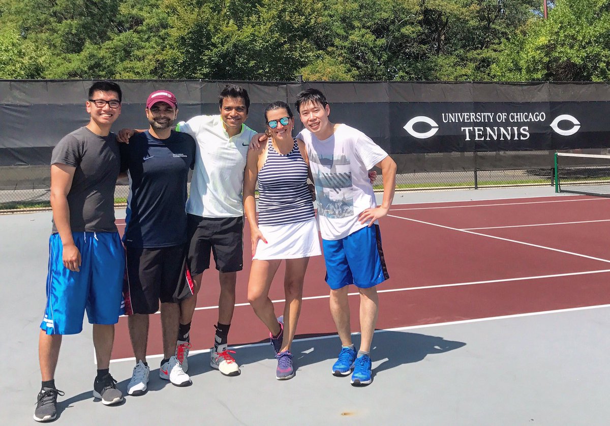 ChicagoBoothSAC's tweet photo. Work hard. Play even harder. Finals week is almost done! @ChicagoBooth #BoothKnowsTennis https://t.co/c8IfMA7zIB