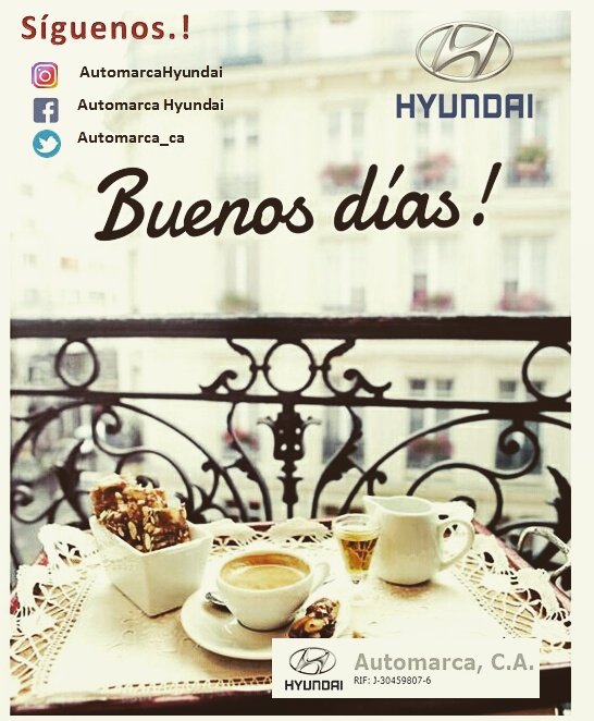 Automarca_CA's tweet photo. #buenosdias #goodmorning #buenamañana #excelentemañana #Felizviernes #automarca #hyundai #siguenos #contactanos https://t.co/kk4RmFHaGq