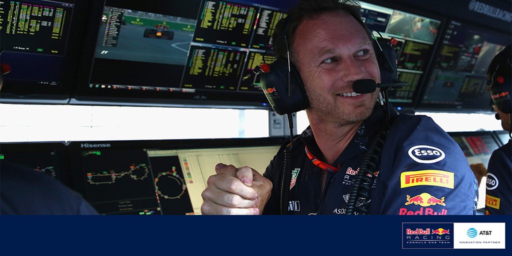 ATTBusiness's tweet photo. We are proud to #PushTheBoundaries for Red Bull Racing and transfer 400 GB of data each race weekend. Let the data flow at the #BelgianGP! https://t.co/xFk24vPp44