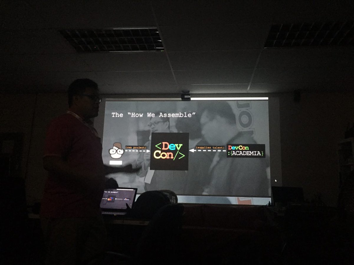 Haboque's tweet photo. DevCon Vader giving a talk at @hackerspacesg with @rekastudios about DevCon Academia
#REKA #hardwarehacking #hackerspacesg https://t.co/czN9cIr2nh