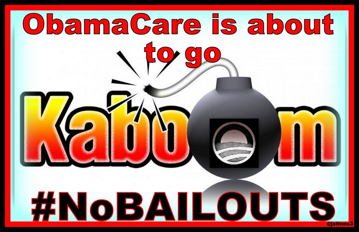jstines3's tweet photo. ObamaCare is about to IMPLODE! LET IT!
#NoBailouts #PJNET #FullRepeal https://t.co/9oo154LJGL
