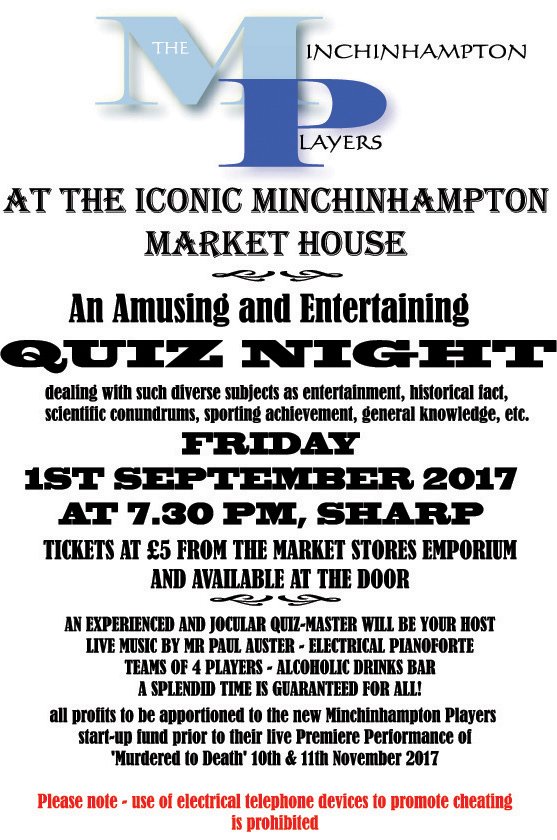 MinchMarketHse's tweet photo. Quiz Night at Minch Market House Fri 1 Sept, starts 7.30pm sharp! Bar and musical entertainment, £5 per ticket... https://t.co/FEwdrPffFF