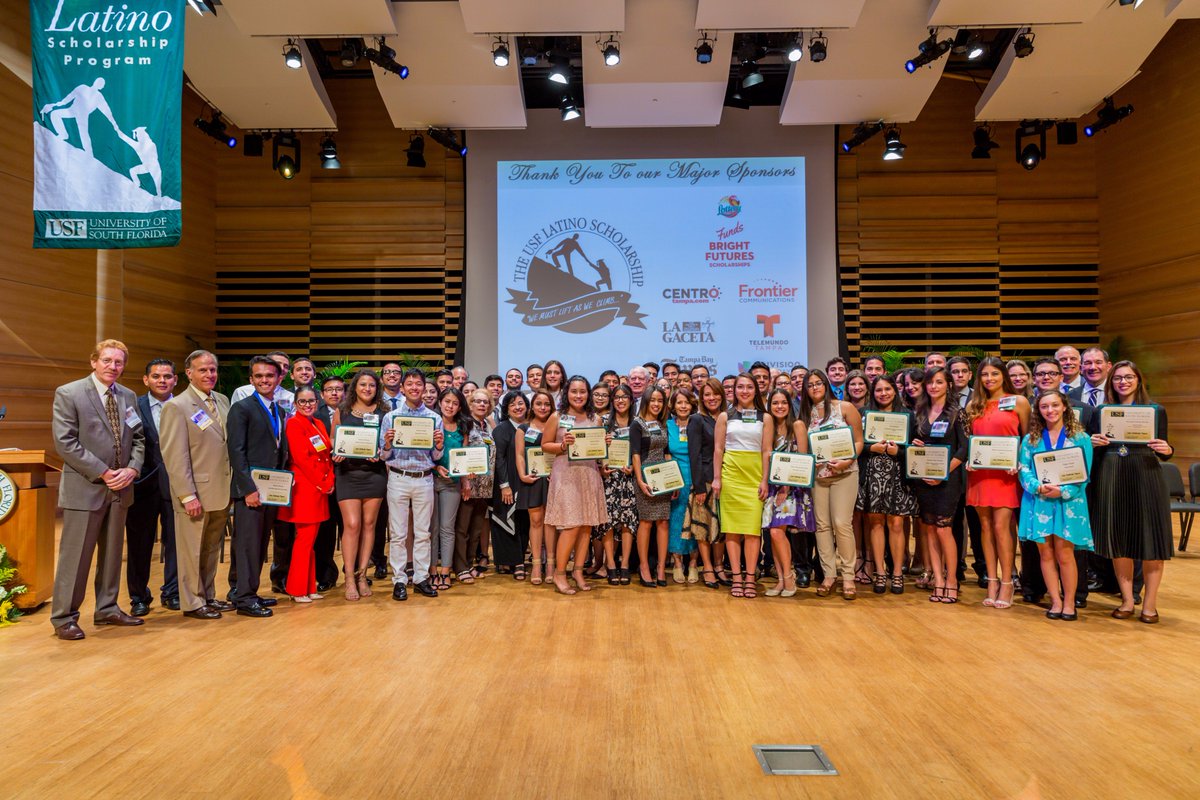 USFFSO's tweet image. Congrats Latino Scholars! Thx event sponsors @floridalottery @CENTROtampa @TelemundoTampa @UnivisiontampaB @FrontierCorp @TB_Times La Gaceta