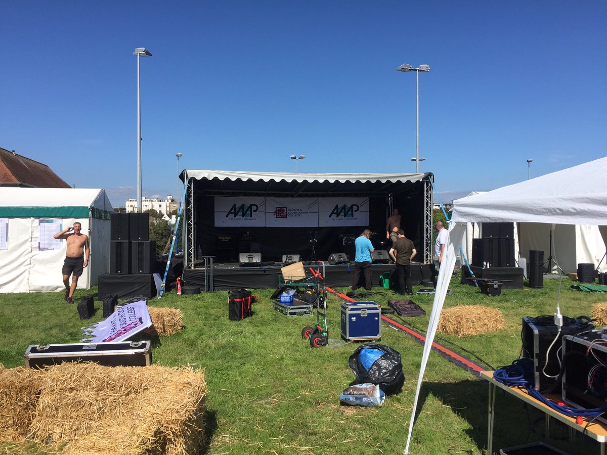 SDC_Music's tweet photo. AMP/HSDC stage at Victorious in initial build stage https://t.co/AXCTVIvNpr