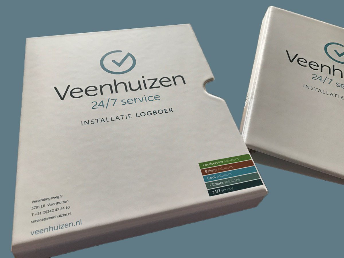 Een professioneel installatie logboek voor Veenhuizen Koeltechniek. Voor ons een KOUD kunstje… #drukwerk #ordner #Voorthuizen