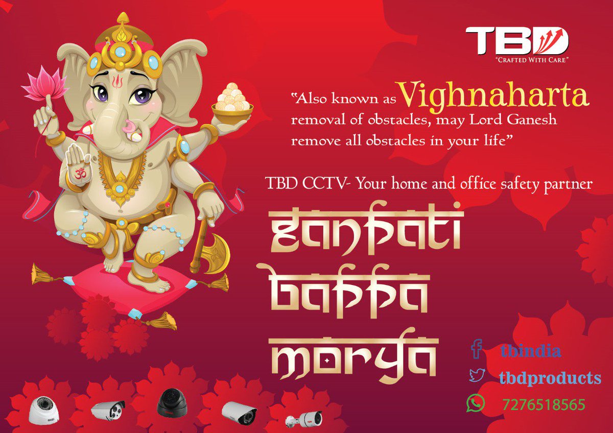tbdproducts's tweet photo. We wish all our well wishers, customers , friends and associates blessing of Bappa #Ganpatibappamorya https://t.co/gTRXIngnyk