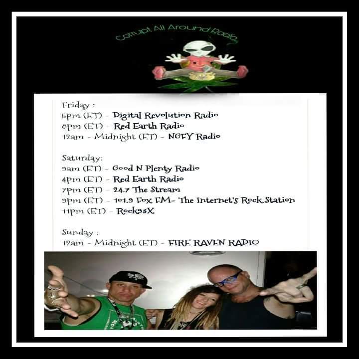 CorruptsRaven's tweet photo. Tune in starting at 5pm today.. @CorruptTVRadio #CorruptAllAroundRadio
 Listen to CBDJ Corrupt spin  awesome  tracks all weekend long https://t.co/itYG4qVPYR